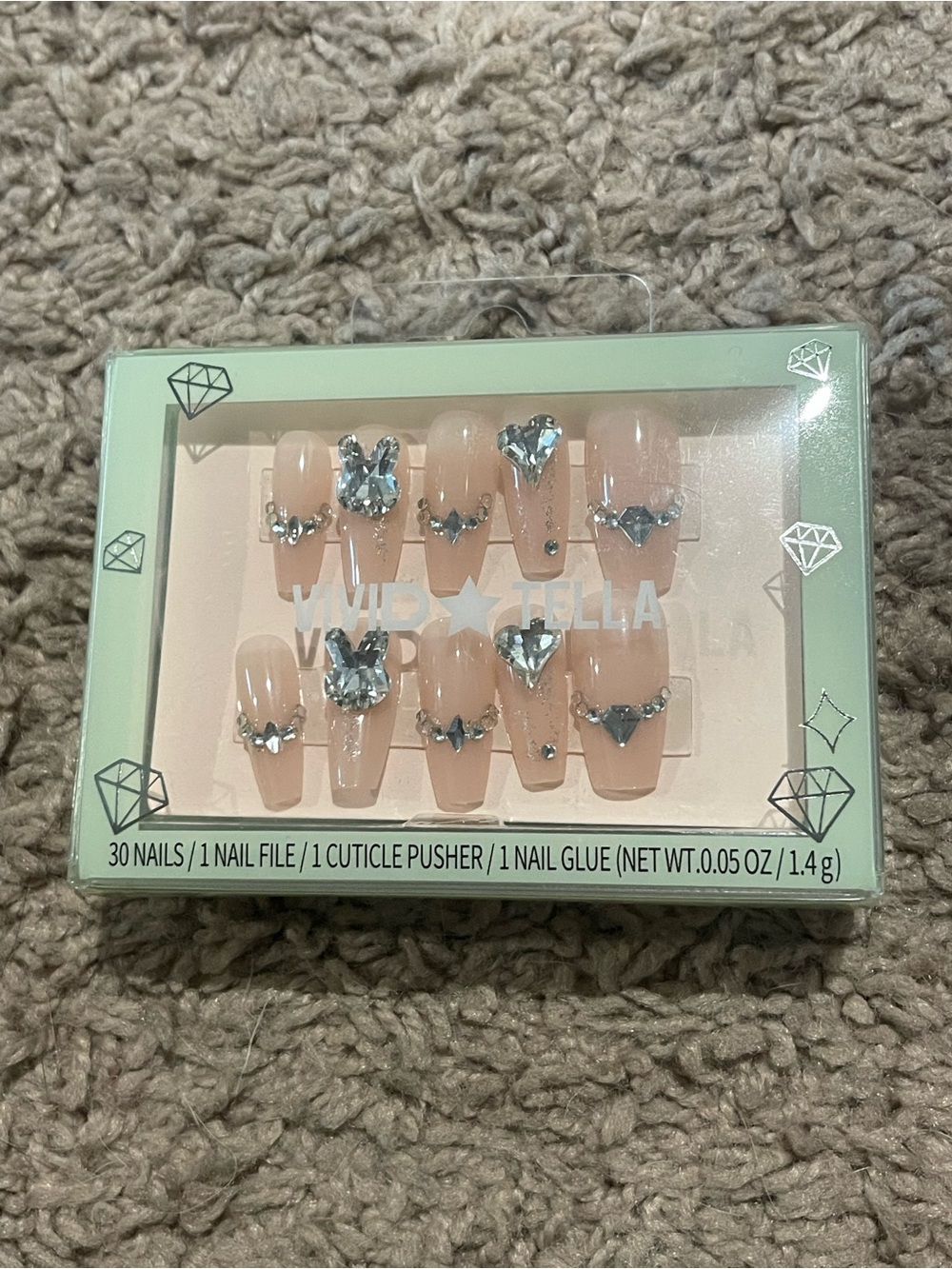 KISS Majestic & Assorted Press-On Nail Sets - Pink, Peach, Clear, Glitter BUNDLE - Picture 13 of 13